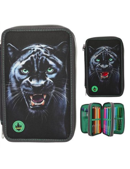 Dino World Trousse à crayons 3 compart PANTHER