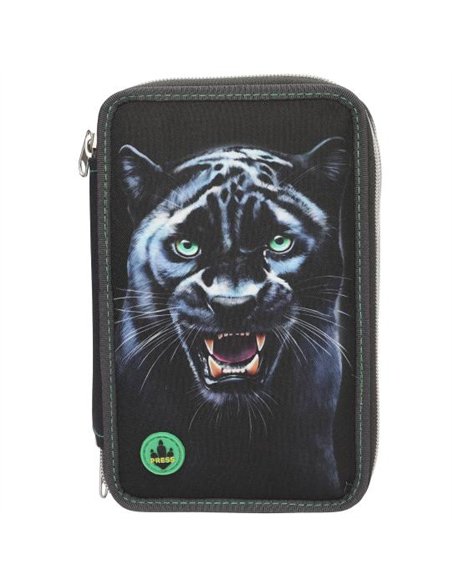 Dino World Trousse à crayons 3 compart PANTHER