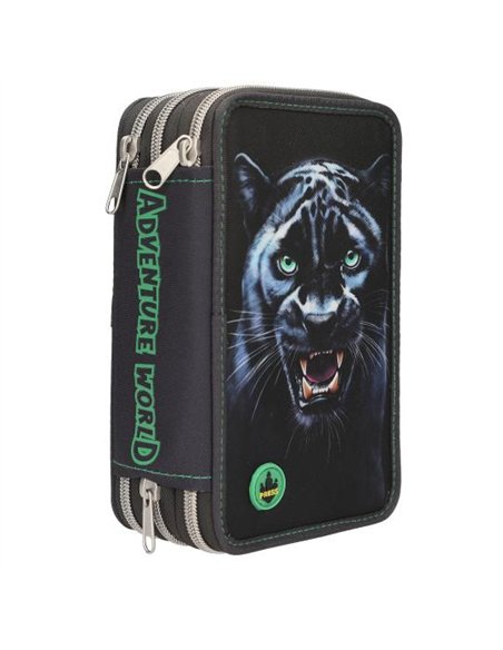 Dino World Trousse à crayons 3 compart PANTHER