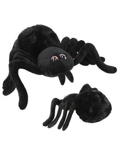 Adventure World Peluche Araignée 20 cm Noire
