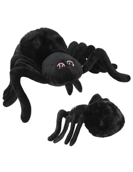 Adventure World Peluche Araignée 20 cm Noire