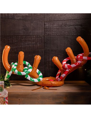 Jeu de Lancer des Anneaux Gonflable - Oh My Deer noël - LEGAMI
