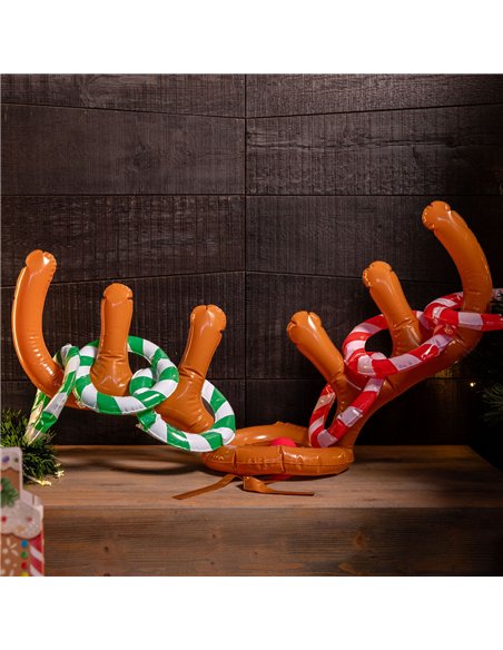 Jeu de Lancer des Anneaux Gonflable - Oh My Deer noël - LEGAMI
