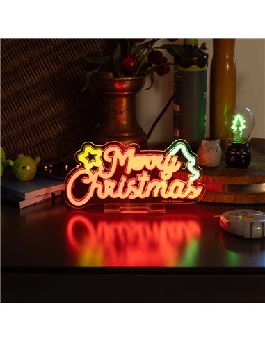 Enseigne Lumineuse Led à Effet Néon - Merry Xmas - It's a Sign noël - LEGAMI