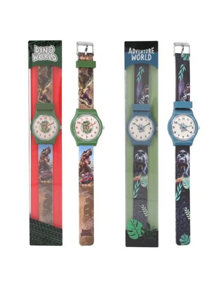 Dino World Montre avec bracelet silicone