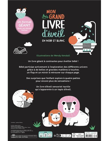MON TRÈS GRAND LIVRE D'ÉVEIL EN NOIR ET BLANC - Auzou
