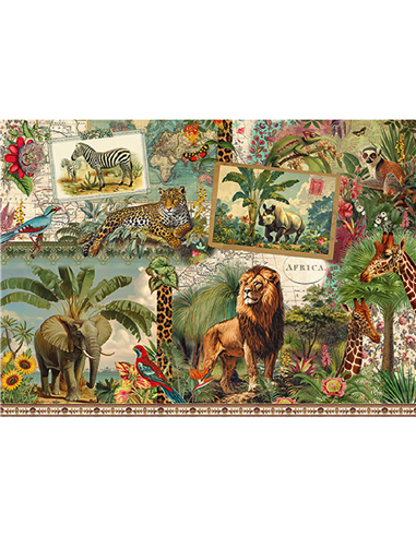 Gwenaelle Trolez PUZZLE 1000 PCS 50 x 70 CM + POCHON - ANIMAUX