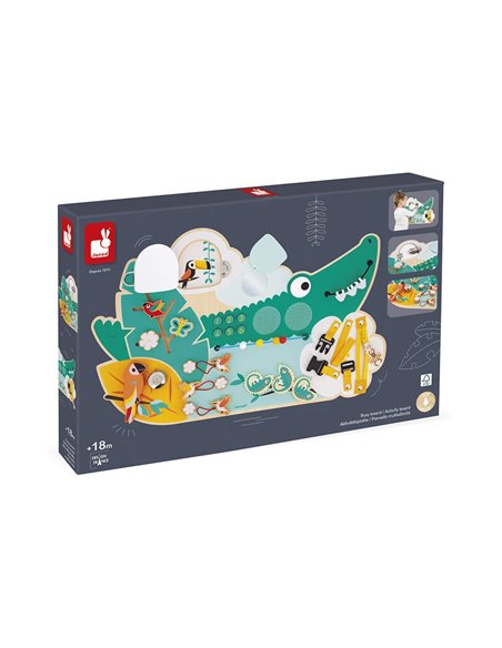 Busy-board Crocodile en bois Tropik - Janod