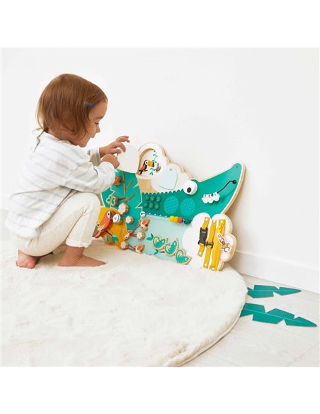 Busy-board Crocodile en bois Tropik - Janod