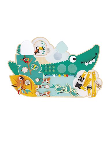 Busy-board Crocodile en bois Tropik - Janod