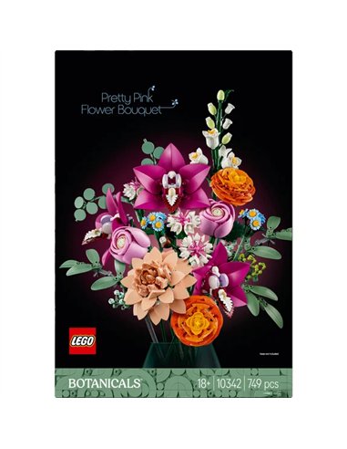 Le joli bouquet de fleurs roses LEGO Botanicals 10342