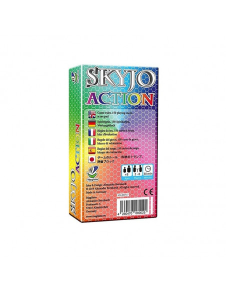 Contenu du jeu Skyjo Action - 150 cartes et bloc score