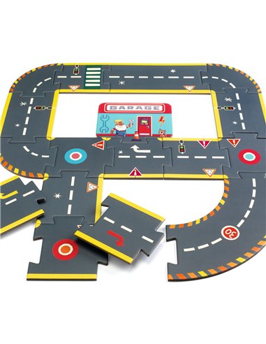 Puzzle Circuit - 26pcs - crazy motors - djeco
