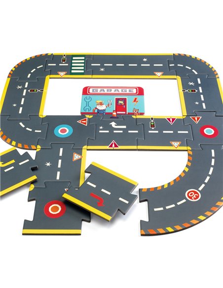 Puzzle Circuit - 26pcs - crazy motors - djeco