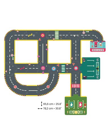 Puzzle Circuit - 26pcs - crazy motors - djeco