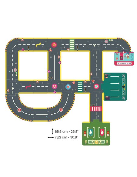 Puzzle Circuit - 26pcs - crazy motors - djeco