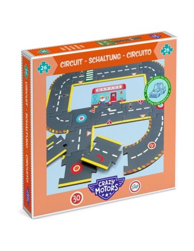 Puzzle Circuit - 26pcs - crazy motors - djeco