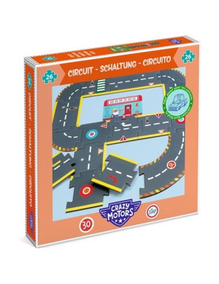 Puzzle Circuit - 26pcs - crazy motors - djeco