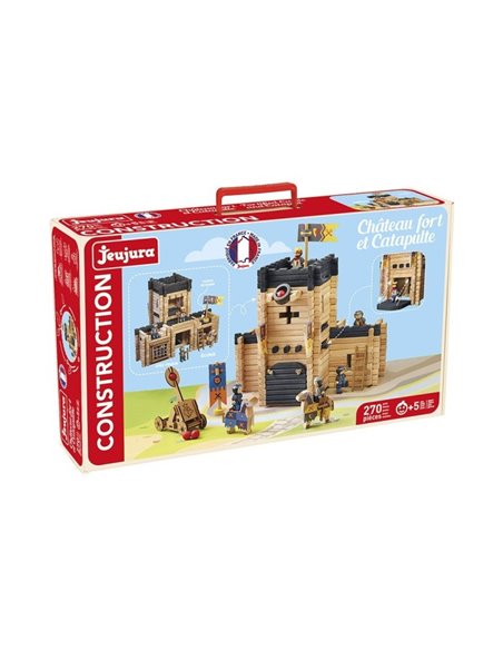 Château fort et catapulte -270 pièces - jeujura