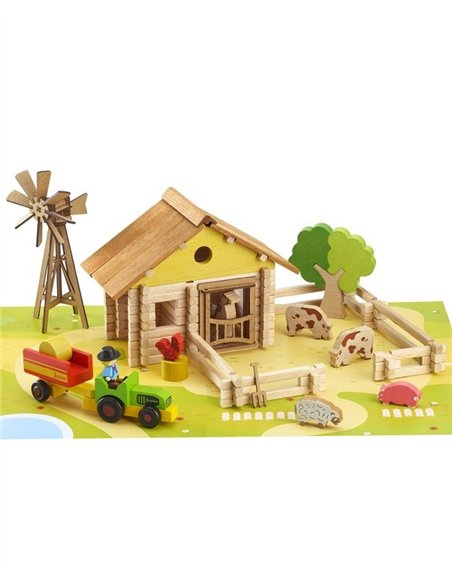 Ma ferme en bois - 145 pieces - Jeujura
