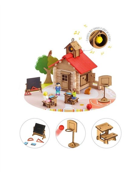 L'école du village - 125 pieces - jeujura