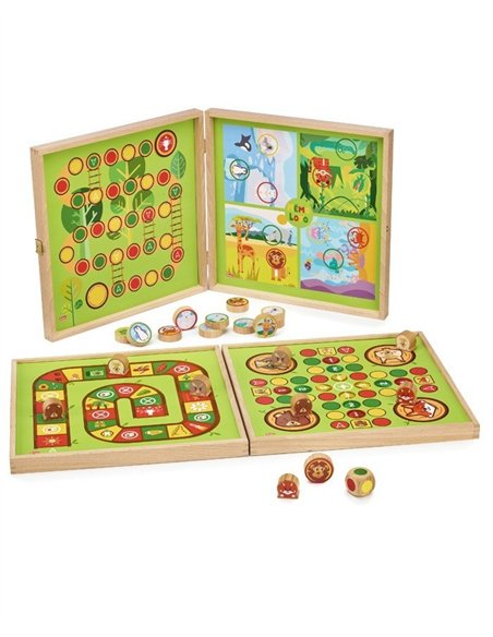 Mon premier coffret de jeux - coffret en bois - jeujura