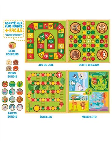 Mon premier coffret de jeux - coffret en bois - jeujura