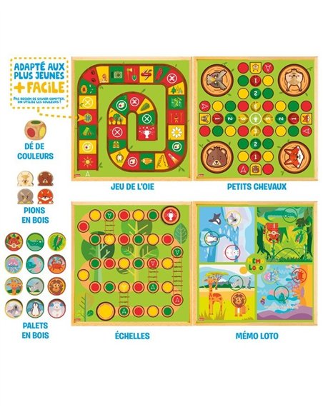 Mon premier coffret de jeux - coffret en bois - jeujura