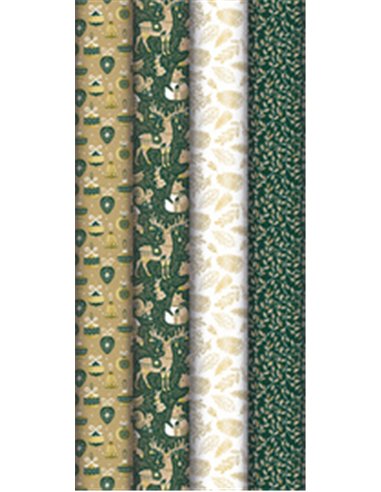 Clairefontaine Papier cadeau de Noël "Forest" - 700 mm x 5 m