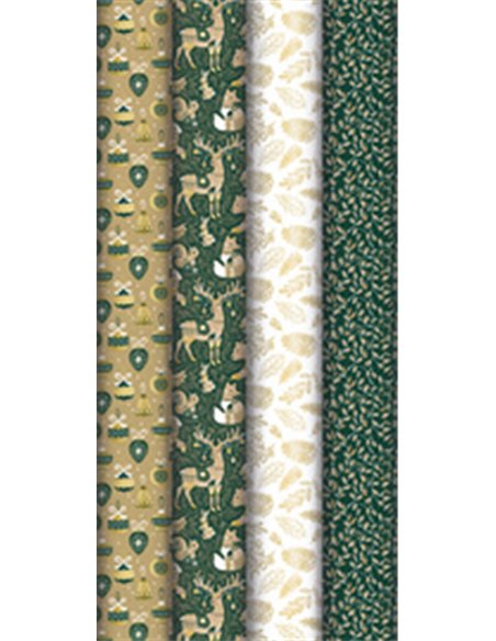 Clairefontaine Papier cadeau de Noël "Forest" - 700 mm x 5 m