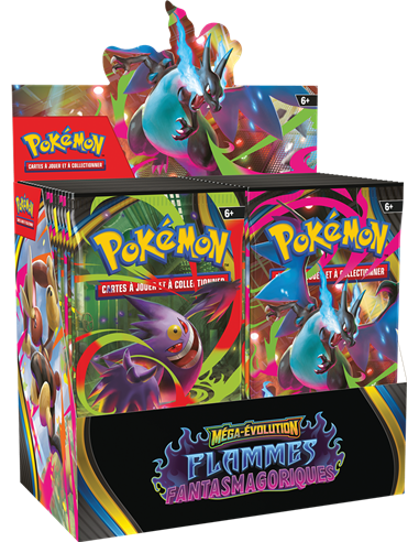 Display Pokémon ME02: 36 boosters méga évolution flammes fantasmagoriques