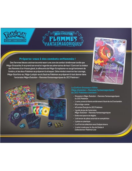 Pokémon ME02 : coffret Dresseur d'Elite méga évoilution flammes fantasmagoriques