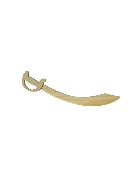 Grand Sabre de Pirate en Bois Naturel - Fabriqué en Allemagn