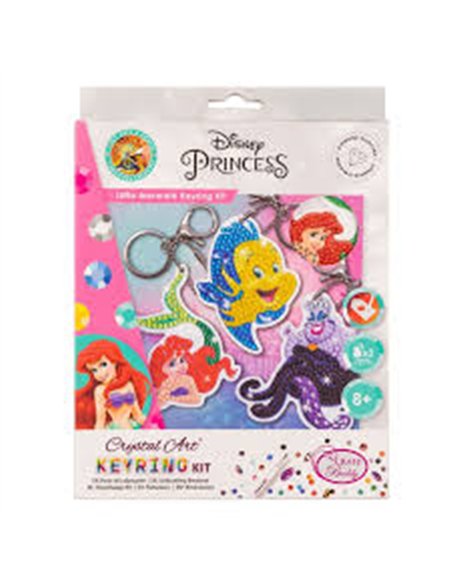 CRYSTAL ART Kit Porte clés x3 La Petite Sirène