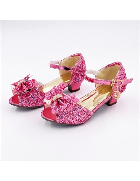 Mules à Noeuds et Paillette Rose Foncé - Labay