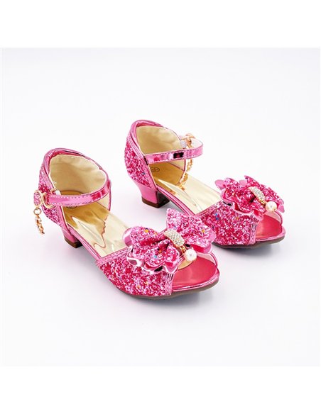 Mules à Noeuds et Paillette Rose Foncé - Labay