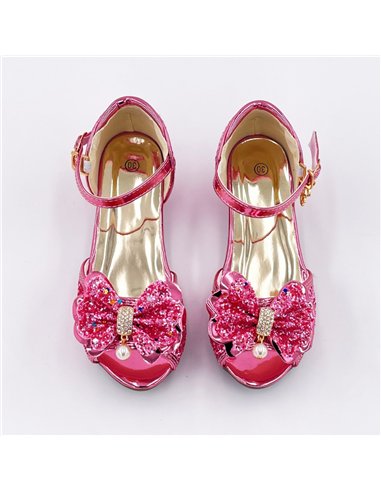 Mules à Noeuds et Paillette Rose Foncé - Labay