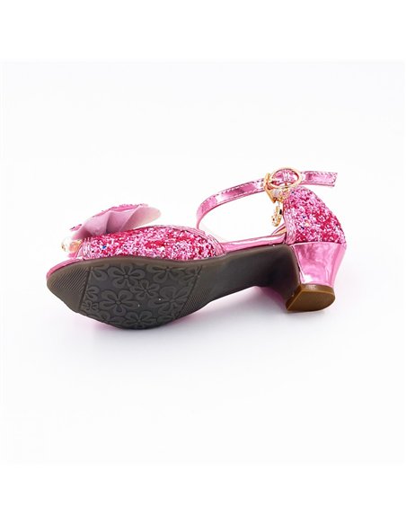 Mules à Noeuds et Paillette Rose Foncé - Labay