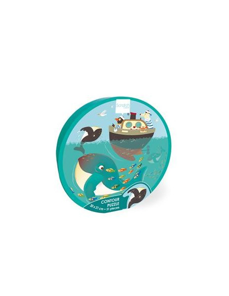 Contour puzzle baleines