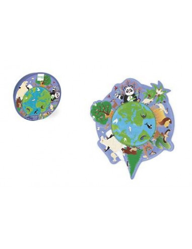 Contour puzzle monde