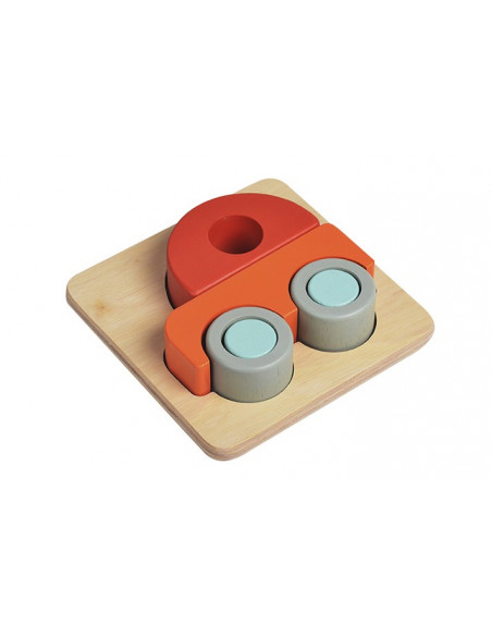 Puzzle en Bois 3D Voiture - Assembler & Empiler - 12M+ Jouet