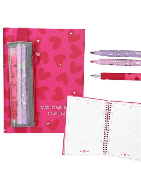 PENfection Carnet avec jeu de stylos Coeur