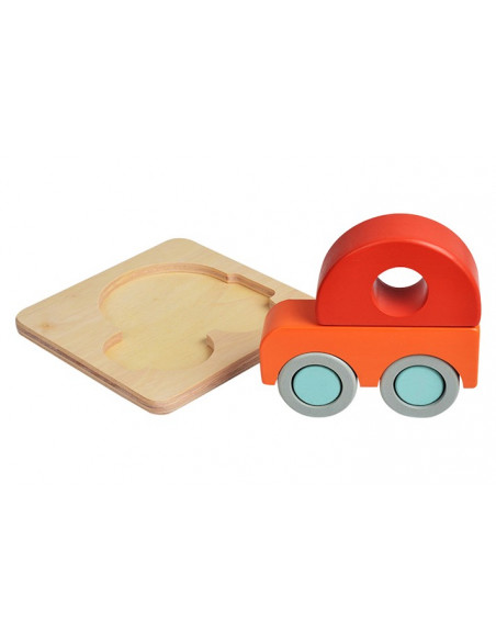Puzzle en Bois 3D Voiture - Assembler & Empiler - 12M+ Jouet
