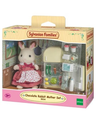 MAMAN LAPIN CHOCOLAT ET REFRIGERATEUR - SYLVANIAN FAMILLES