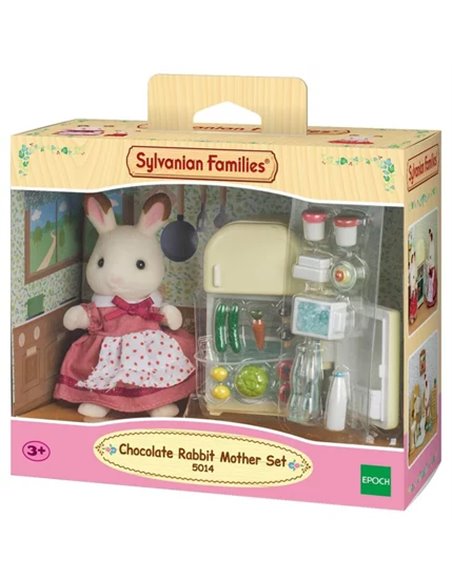 MAMAN LAPIN CHOCOLAT ET REFRIGERATEUR - SYLVANIAN FAMILLES