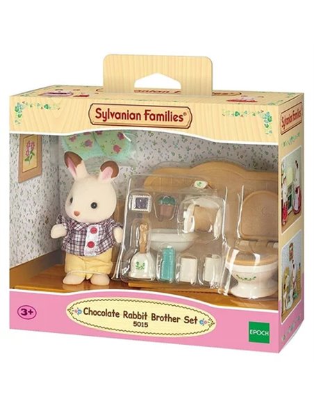 FRERE LAPIN ET TOILETTES - SYLVANIAN MEUBLES ET ACCESSOIRES