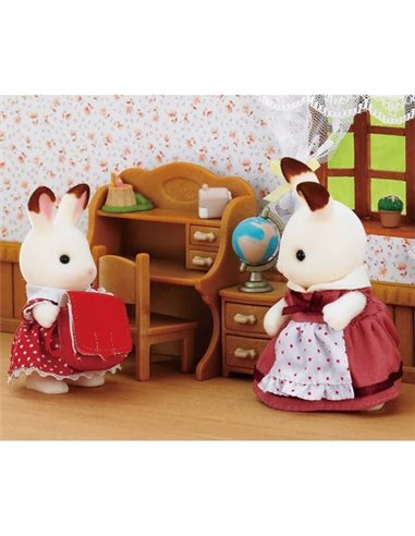 BUREAU FILLETTE LAPIN - SYLVANIAN MEUBLES ET ACCESSOIRES