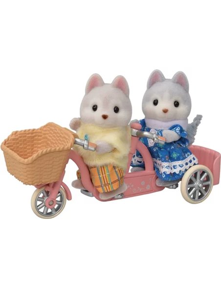 LES FRERES ET SŒURS HUSKY ET LEUR TANDEM - SYLVANIAN FAMILLES
