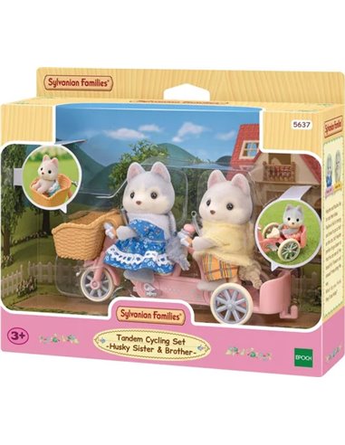 LES FRERES ET SŒURS HUSKY ET LEUR TANDEM - SYLVANIAN FAMILLES