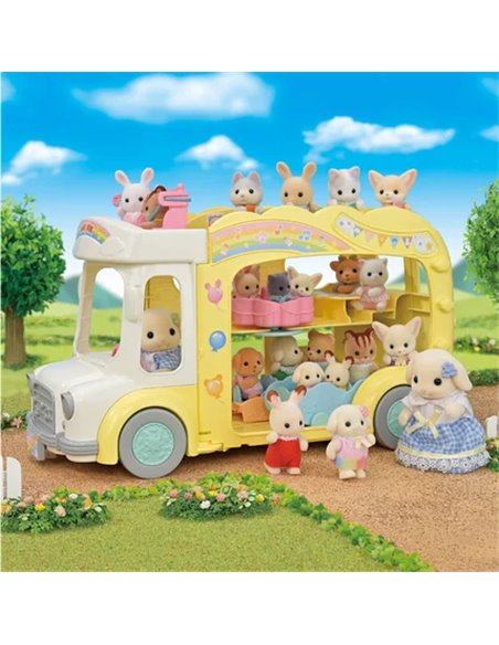 LE BUS ET SA COUR DE RECREATION - SYLVANIAN ECOLE